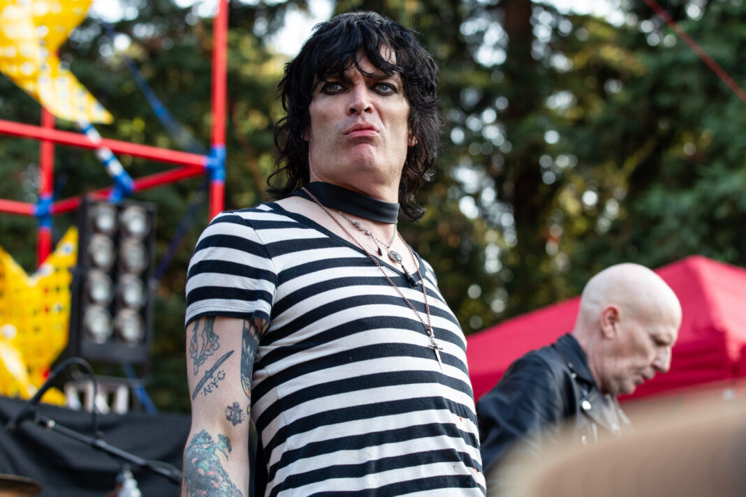 OAKLAND, CALIFORNIA - JULY 06: Jake Hout of Dead Boys performs at the 10th annual Burger Boogaloo festival at Mosswood Park on July 06, 2019 in Oakland, California. (Photo by Miikka Skaffari/Getty Images)