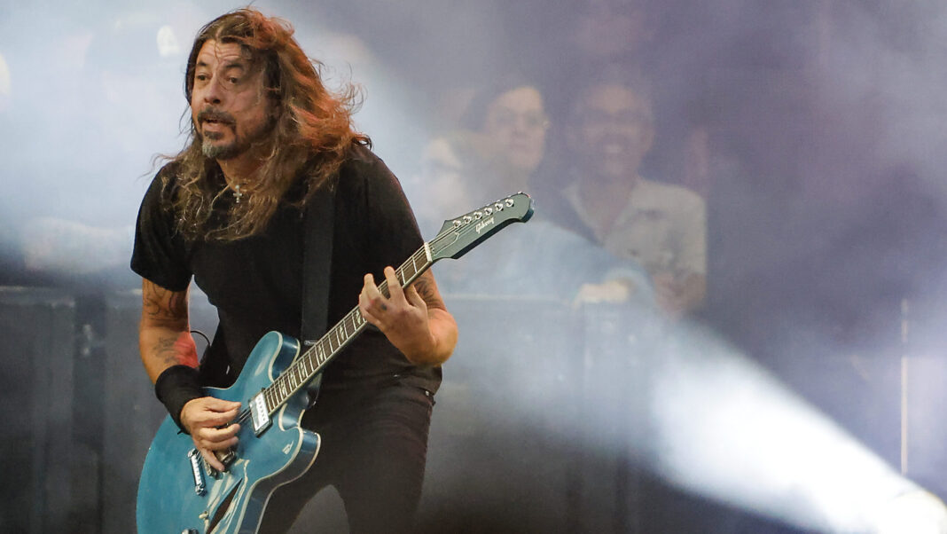 Boston, MA - July 21: Dave Grohl performs with the Foo Fighters at Fenway Park. (Photo by Matthew J. Lee/The Boston Globe via Getty Images)