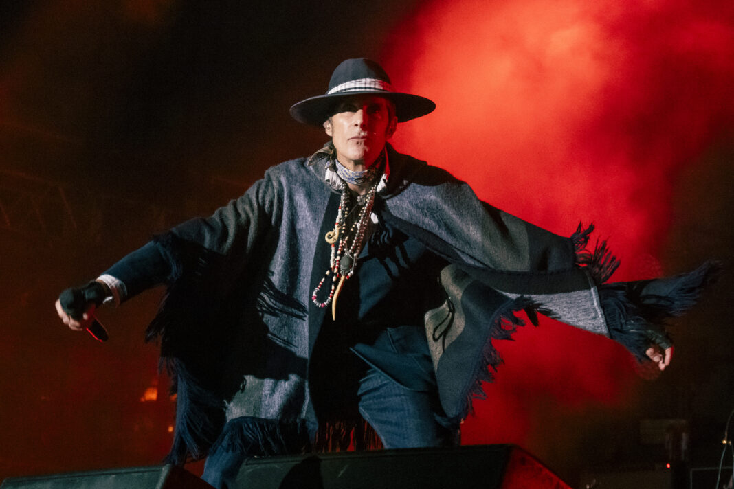 NEW YORK, NEW YORK - SEPTEMBER 10: Perry Farrell performs with Jane's Addiction at Pier 17 Rooftop on September 10, 2024 in New York City. (Photo by Astrida Valigorsky/Getty Images)