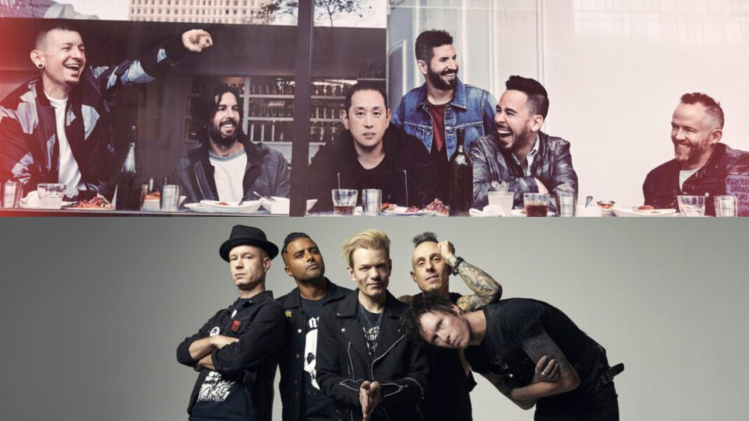 Linkin Park & Sum 41 (Collage, Fotos: James Minchin & Travis Shinn)